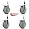 Service Caster 6'' Gray Poly Swivel 7/8'' Expanding Stem Caster Set Total Lock Brake, 4PK SCC-EXTTL20S614-PPUB-78-4 - alternate 4